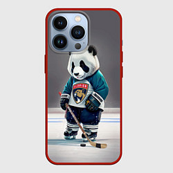 Чехол для iPhone 13 Pro Panda striker of the Florida Panthers, цвет: 3D-красный