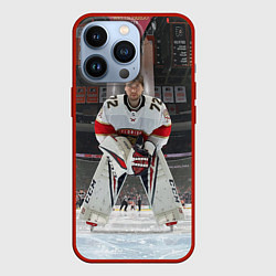 Чехол для iPhone 13 Pro Sergey Bobrovsky - Florida panthers - hockey, цвет: 3D-красный