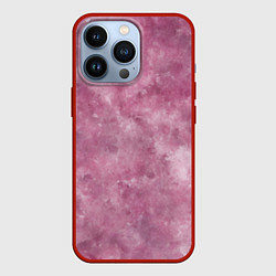 Чехол для iPhone 13 Pro Текстура камня родонита, цвет: 3D-красный