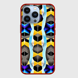 Чехол для iPhone 13 Pro Vanguard geometric pattern - neural network, цвет: 3D-красный