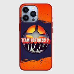 Чехол для iPhone 13 Pro Лого Team Fortress 2, цвет: 3D-красный