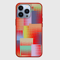 Чехол для iPhone 13 Pro Веселая разноцветная клетка, цвет: 3D-красный