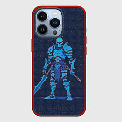 Чехол для iPhone 13 Pro Pixel Skeleton, цвет: 3D-красный