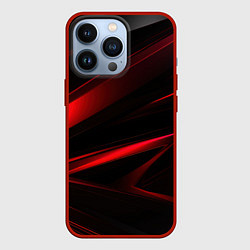 Чехол для iPhone 13 Pro Black and red, цвет: 3D-красный