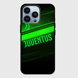 Чехол для iPhone 13 Pro Juventus green line, цвет: 3D-черный