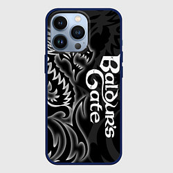 Чехол для iPhone 13 Pro Балдурс гейт 3 - черный дракон, цвет: 3D-тёмно-синий