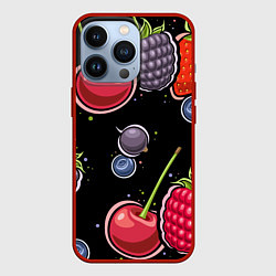 Чехол для iPhone 13 Pro Плоды и ягоды, цвет: 3D-красный