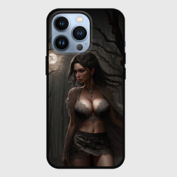 Чехол для iPhone 13 Pro Девушка в белье под луной, цвет: 3D-черный