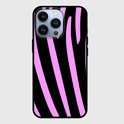 Чехол для iPhone 13 Pro Полосы розовой зебры, цвет: 3D-черный