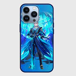 Чехол для iPhone 13 Pro Нёвиллет Геншин Импакт, цвет: 3D-тёмно-синий