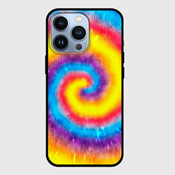 Чехол для iPhone 13 Pro Тай-дай сочные цвета, цвет: 3D-черный