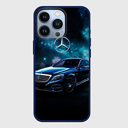 Чехол для iPhone 13 Pro Синий мерседес, цвет: 3D-тёмно-синий