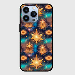 Чехол для iPhone 13 Pro Фантастические звезды узор, цвет: 3D-черный