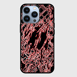 Чехол iPhone 13 Pro Кибернетическая клякса красная