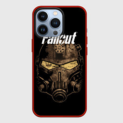 Чехол для iPhone 13 Pro Шлем фалаут, цвет: 3D-красный