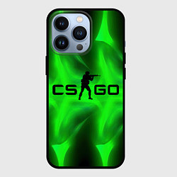 Чехол для iPhone 13 Pro CSGO green logo, цвет: 3D-черный