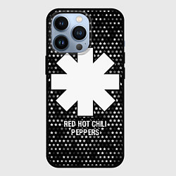 Чехол для iPhone 13 Pro Red Hot Chili Peppers glitch на темном фоне, цвет: 3D-черный