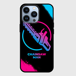 Чехол для iPhone 13 Pro Chainsaw Man - neon gradient, цвет: 3D-черный