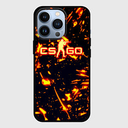 Чехол для iPhone 13 Pro Cs go огненные стиль, цвет: 3D-черный