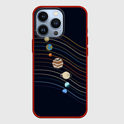 Чехол для iPhone 13 Pro Парад планет 2024, цвет: 3D-красный