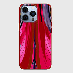 Чехол для iPhone 13 Pro Сине-малиновый узор, цвет: 3D-красный