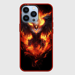 Чехол для iPhone 13 Pro Стремительный Феникс, цвет: 3D-красный