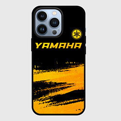 Чехол для iPhone 13 Pro Yamaha - gold gradient: символ сверху, цвет: 3D-черный