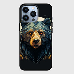 Чехол для iPhone 13 Pro Арт осенний медведь, цвет: 3D-черный