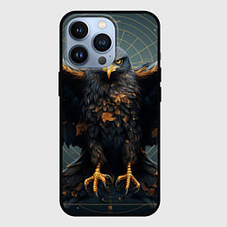 Чехол для iPhone 13 Pro Орёл с расправленными крыльями, цвет: 3D-черный