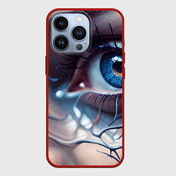 Чехол для iPhone 13 Pro Нейро око, цвет: 3D-красный