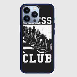 Чехол для iPhone 13 Pro Шахматный клуб, цвет: 3D-тёмно-синий