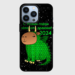 Чехол для iPhone 13 Pro Капибара дракон, цвет: 3D-черный