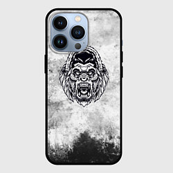 Чехол для iPhone 13 Pro Texture - разозленная горилла, цвет: 3D-черный
