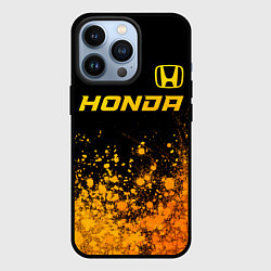 Чехол для iPhone 13 Pro Honda - gold gradient посередине, цвет: 3D-черный