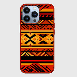 Чехол для iPhone 13 Pro Узор в этническом стиле масаев, цвет: 3D-красный