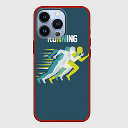Чехол для iPhone 13 Pro Бег, цвет: 3D-красный