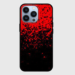 Чехол для iPhone 13 Pro Красно-чёрный переход, цвет: 3D-черный