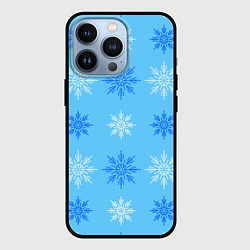 Чехол для iPhone 13 Pro Геометрия снежинок, цвет: 3D-черный