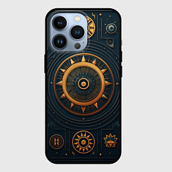 Чехол для iPhone 13 Pro Паттерн в славянском стиле, цвет: 3D-черный