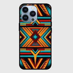 Чехол для iPhone 13 Pro Геометрический узор с этическом стиле, цвет: 3D-черный