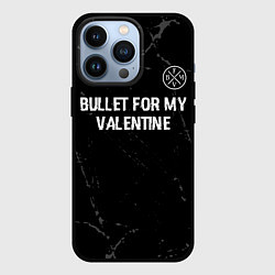 Чехол для iPhone 13 Pro Bullet For My Valentine glitch на темном фоне посе, цвет: 3D-черный