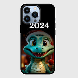 Чехол для iPhone 13 Pro Дракон символ года 2024, цвет: 3D-черный