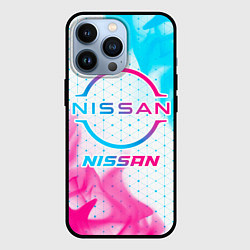 Чехол для iPhone 13 Pro Nissan neon gradient style, цвет: 3D-черный