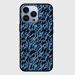 Чехол для iPhone 13 Pro Размытый пятнистый синий, цвет: 3D-черный