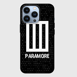 Чехол для iPhone 13 Pro Paramore glitch на темном фоне, цвет: 3D-черный