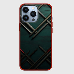 Чехол для iPhone 13 Pro Диагональный узор в шотландском стиле, цвет: 3D-красный