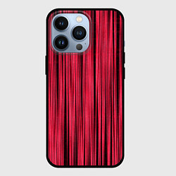 Чехол для iPhone 13 Pro Абстрактные полосы розовые, цвет: 3D-черный