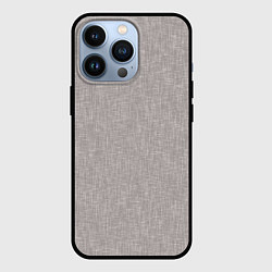 Чехол для iPhone 13 Pro Текстура серо-бежевый однотонный, цвет: 3D-черный