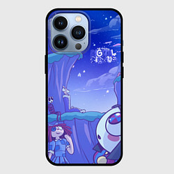 Чехол для iPhone 13 Pro The Amazing Digital Circus night, цвет: 3D-черный