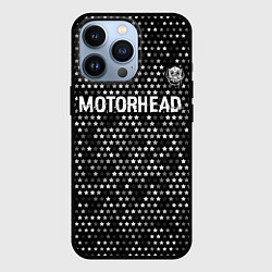 Чехол для iPhone 13 Pro Motorhead glitch на темном фоне посередине, цвет: 3D-черный